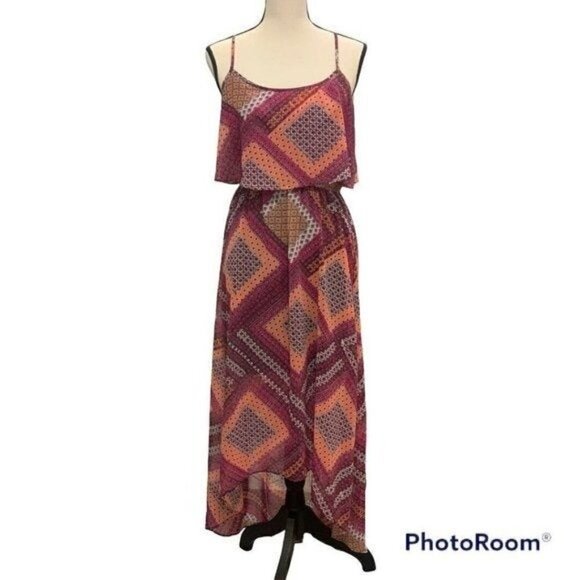 Accidentally in Love Womens High Low Maxi Dress Size M Spaghetti Straps - Picture 3 of 11